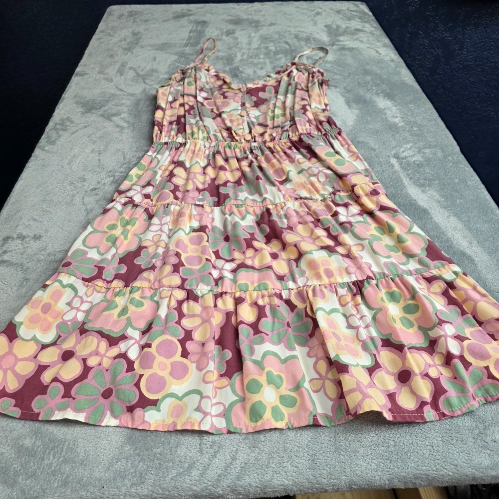 MIMI CHICA  Pink floral/Hippie Tank Sleeveless Dress-SZ Lg